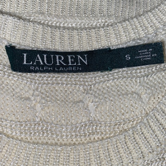 Lauren Ralph Lauren Chic White Cable Knit Sleeveless Tunic - Picture 7 of 8